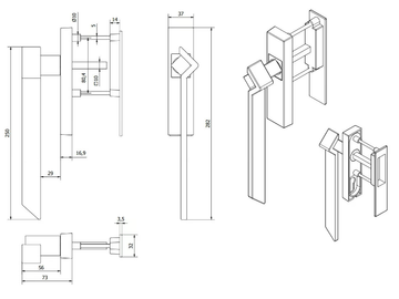 LATUS MG2186 - Bronze pull handle for sliding windows by Fama International - view 3